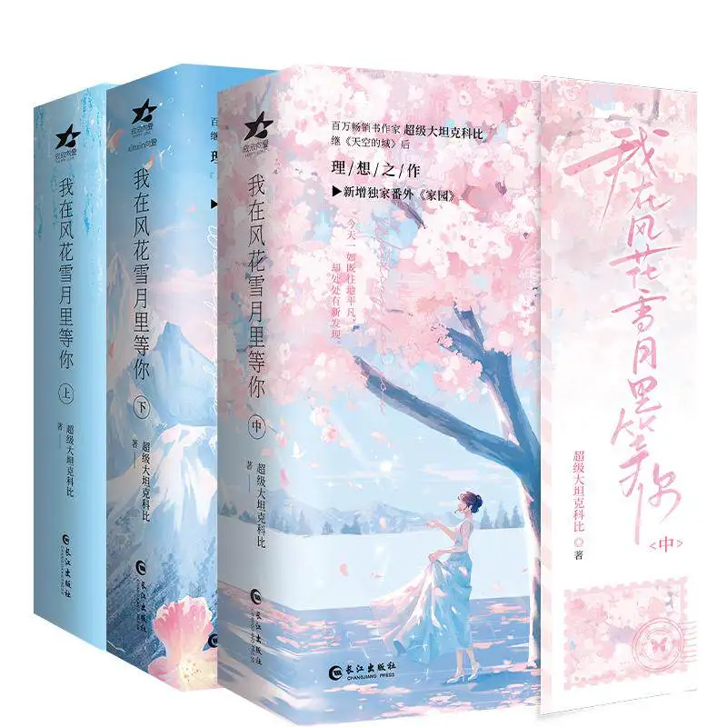 Waiting for You in the Wind, Snow and Moon Complete 3 Books Urban Romance Youth Growth Love Story Bestseller for Young Girls