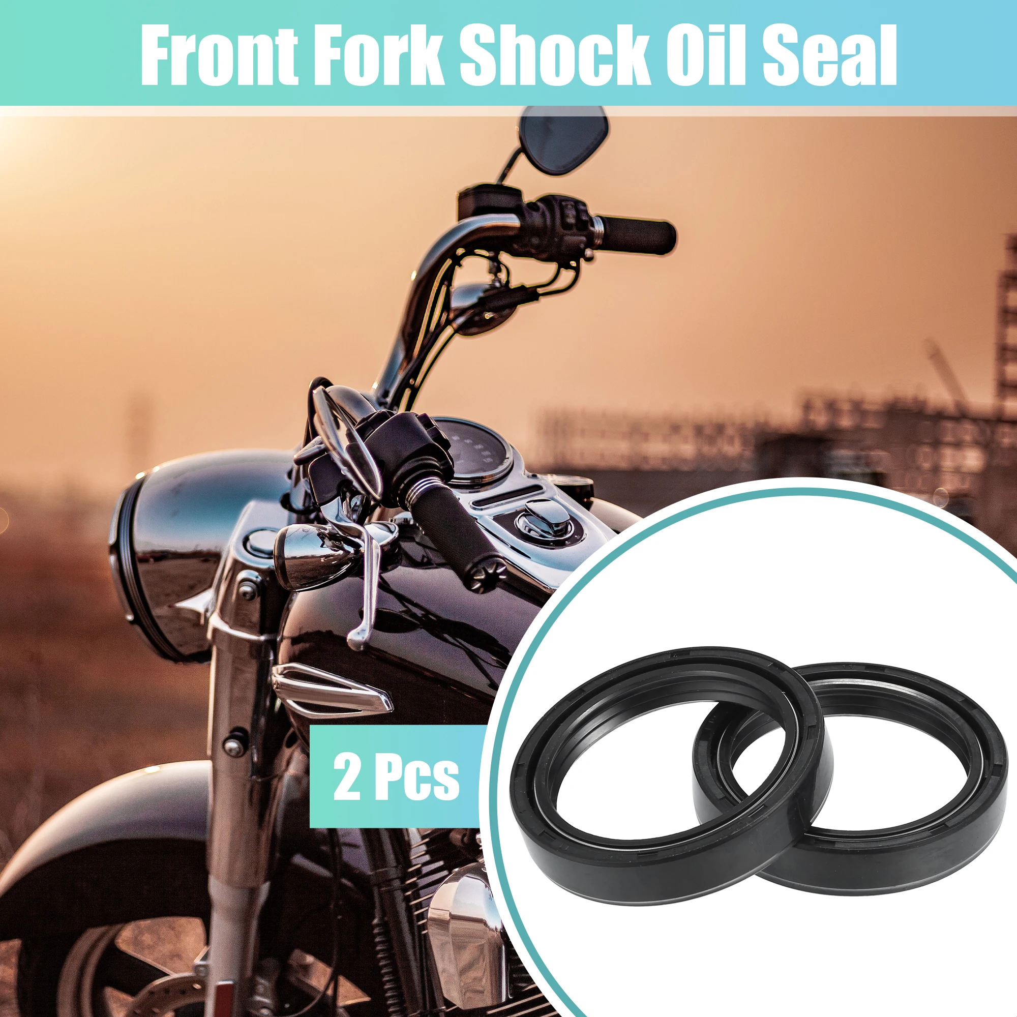 

Motoforti 2 Pcs 46mmx58mmx11mm Motorcycle Front Fork Shock Oil Seal for Kawasaki ZX-6R