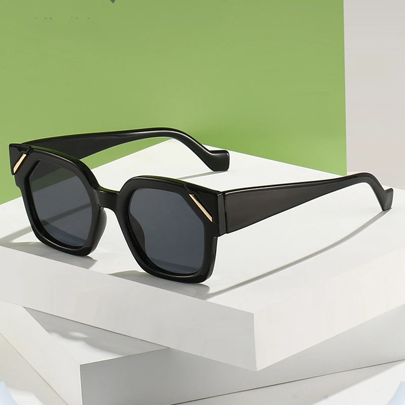 Novos óculos de sol poligonais simples femininos olhos de gato óculos de sol na moda personalizado rua foto óculos de sol m6253