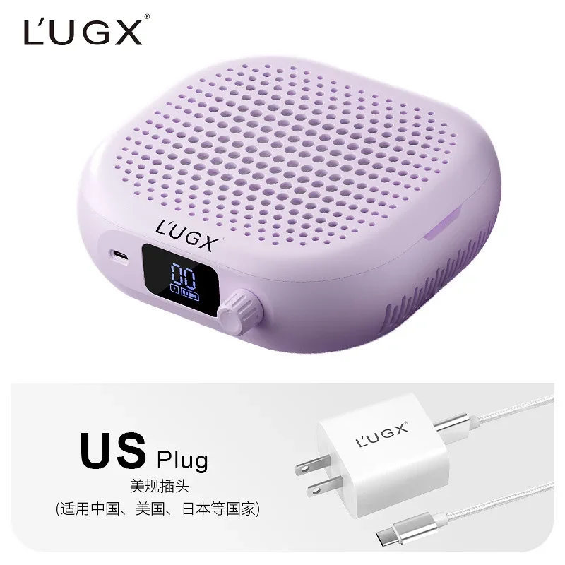 Rechargeable Nail Dust Collector Strong Suction Compact Quiet Manicure Tool for Gel Polish Removal Nail Drill Dust Filter