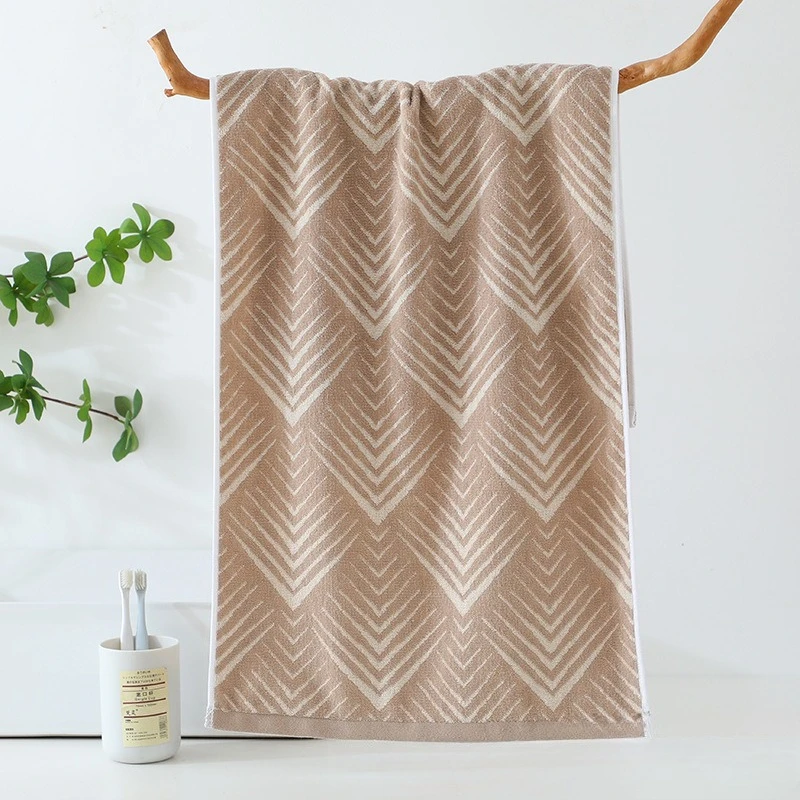 40×90 Cm Extra-Long, Dark-Colored Men’s Towel – Soft Cotton, Highly Absorbent, Jacquard-Weave Bath & Face Towel for Home Use