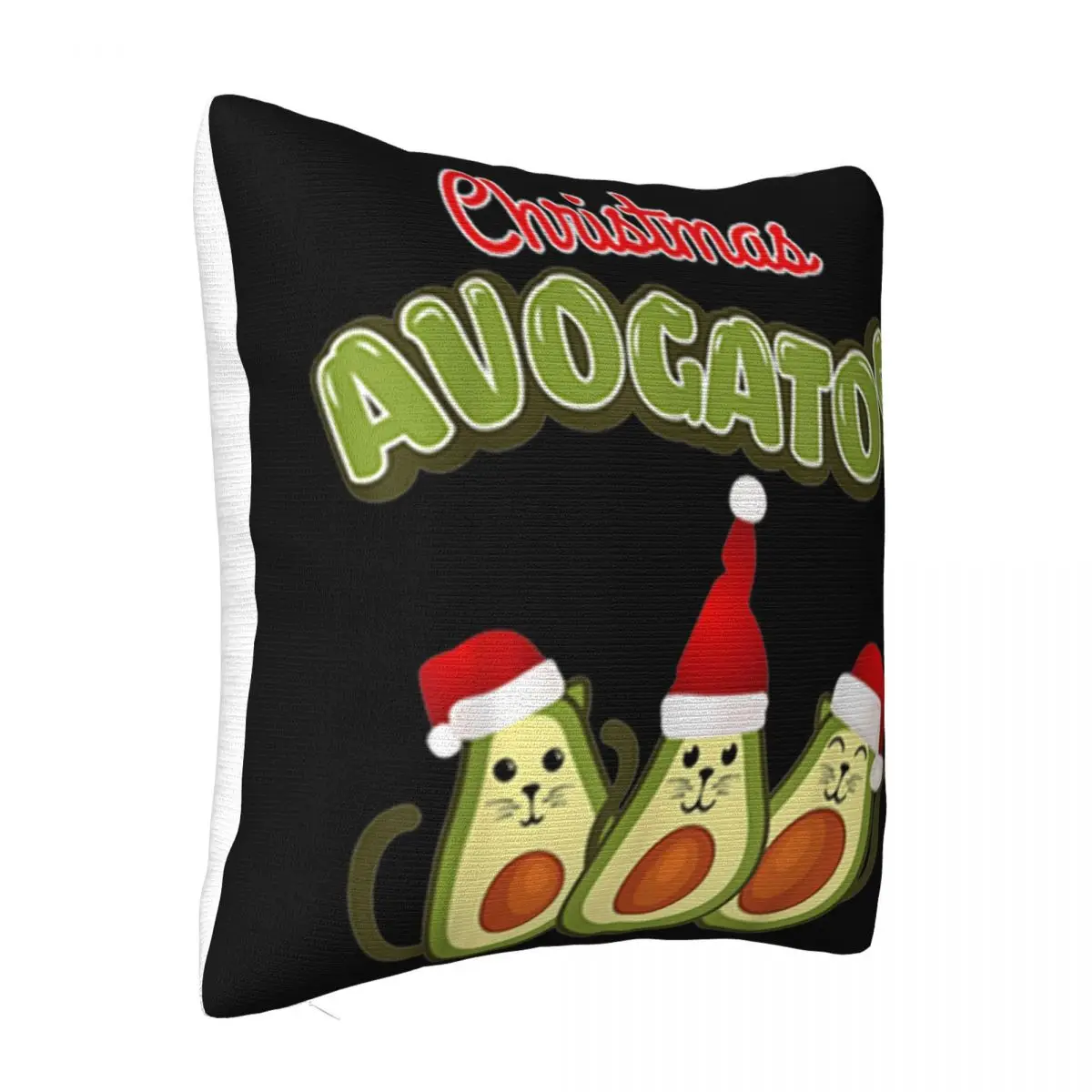 Beautiful Avogato Vegan Christmas Avocado Cat Design Men Women Breathable New Brand Pillow Case