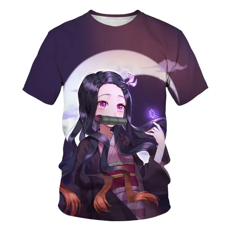 Hot Anime Demon Slayer Kamado Tanjirou 3D Printed Kids T Shirt Fashion Casual Cartoons T-shirt Boys Girls Children's clothing