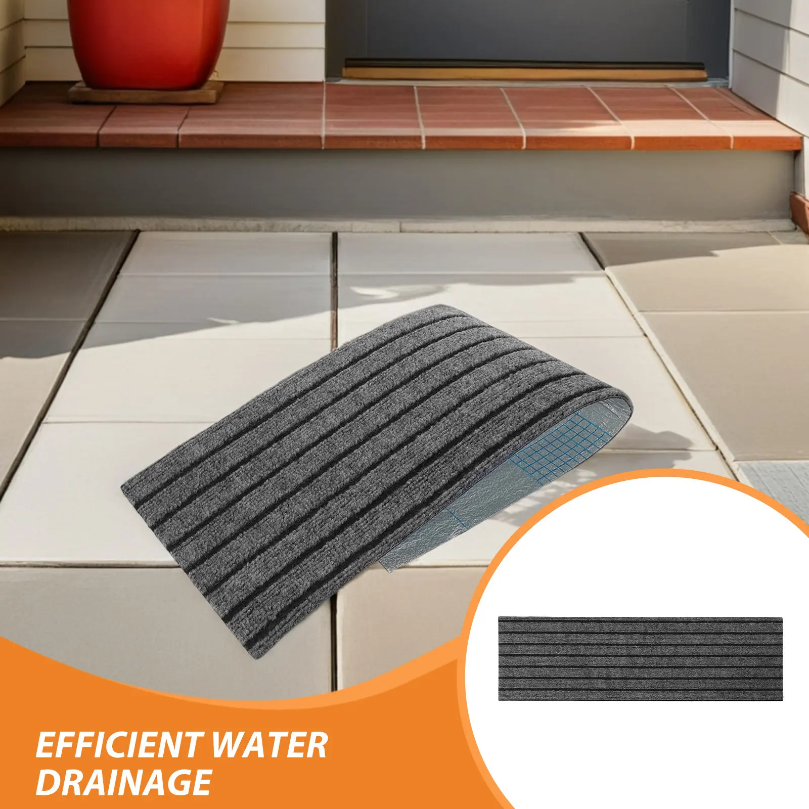 2Pcs Commercial Grade Non Slip Stair Treads Carpet Outdoor Step Mats Self Adhesive Safety Rug for Shop Door Steps 31x9 Inch