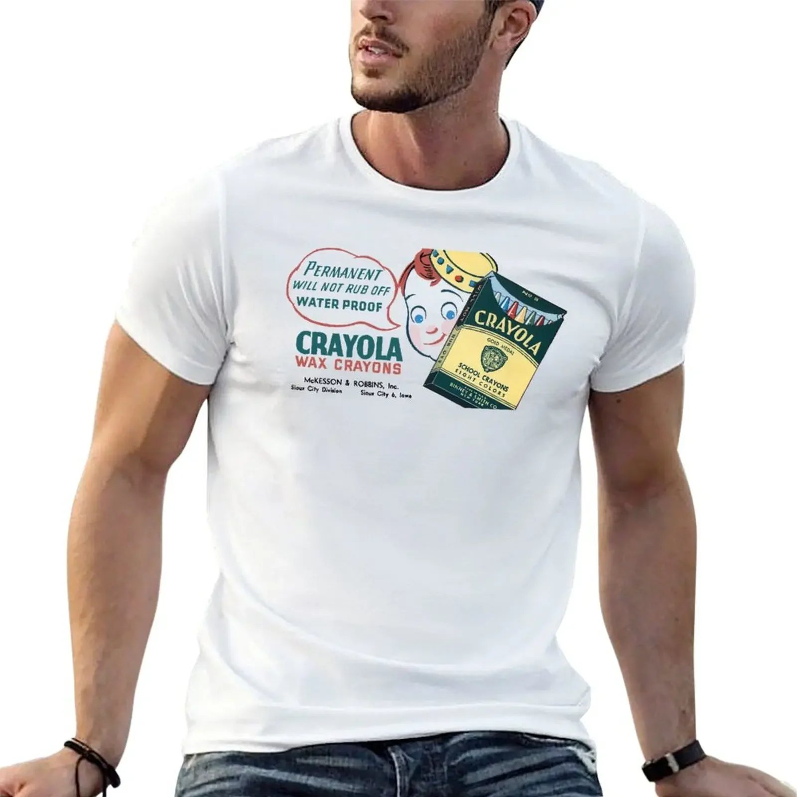 CRAYONS - COLOURFUL ADVERT T-Shirt oversize t-shirts man boys whites outfits for men