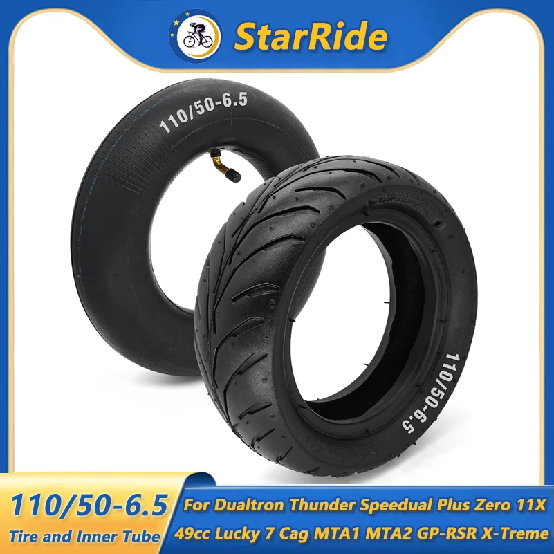 

110/50-6.5 Tire and Inner Tube for Dualtron Thunder Speedual Plus Zero 11X 38/49Cc Lucky 7 Cag MTA1 MTA2 GP-RSR X-Treme Scooter