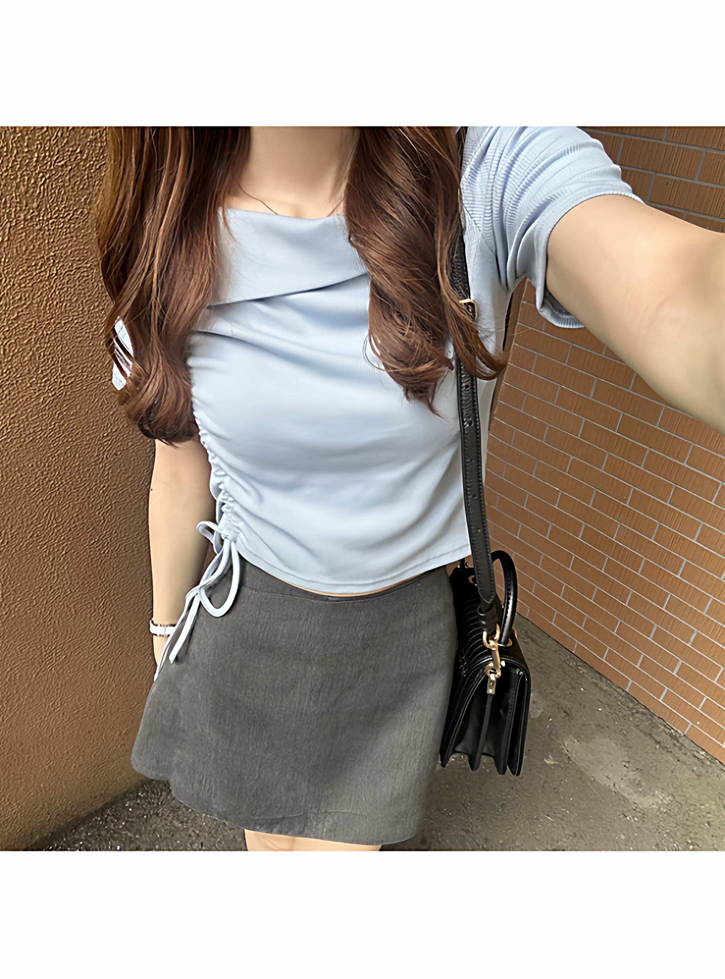 Japanese Elegant Sweet Plush Splicing Letter Embroidery Round Neck Short Sleeve Simple Versatile Slim Knitted Sweater Tops Women