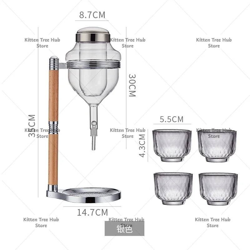 Sake Set Ice Wine Decanter Drip-style Water Valve Sake Warmer