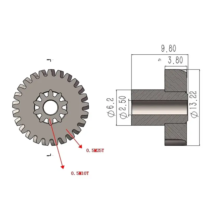 A67P-5840-31ZY Worm Gear Motor Gears All Steel Pinion Small Modulus Gear Self-Locking,Gear Motor Matching Gears