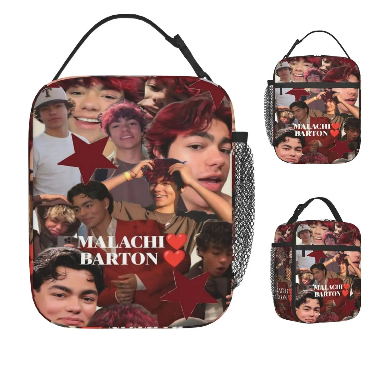 

Malachi Barton American Actor And Singer Photo Pattern Lunch Bag Lunch Box School Thermal Tote Handbags Print Cooler Bag