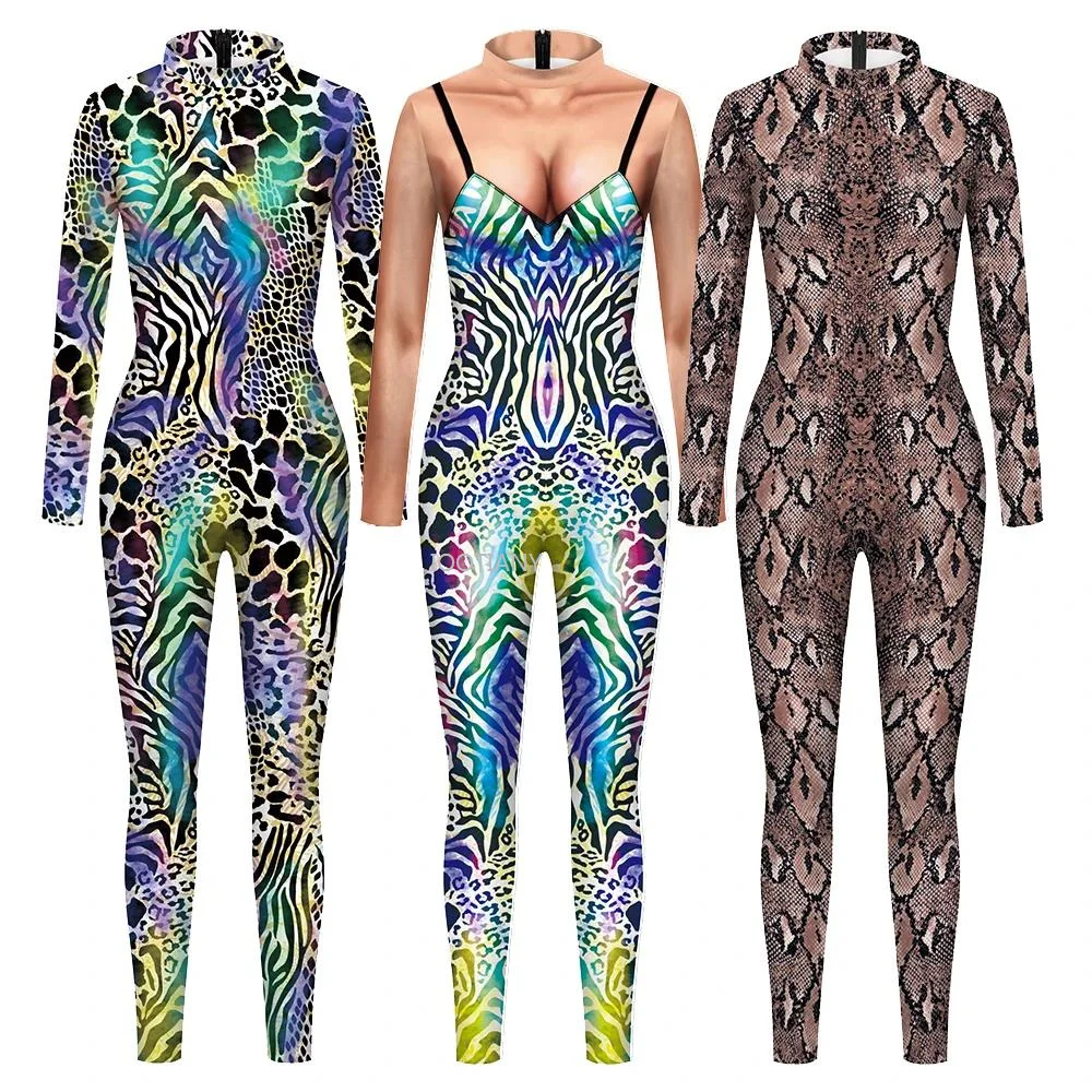 

2025 Halloween Adult Catsuit Cosplay Costume for Woman and Men Jumpsuit Carnival Party Clothes Suit Bodysuit Anime Garment