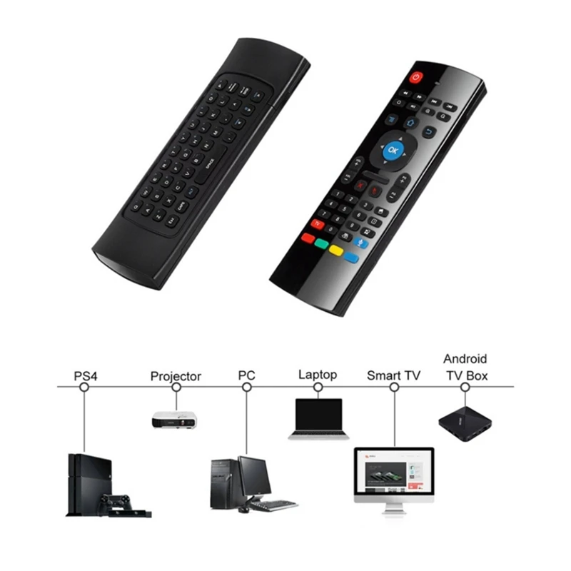 AEE7-MX3 Fly Air Mouse Smart Voice Remote Control Tastiera wireless 2.4G per TV Box Android Mecool H96 Max X96 Mini Mi Box