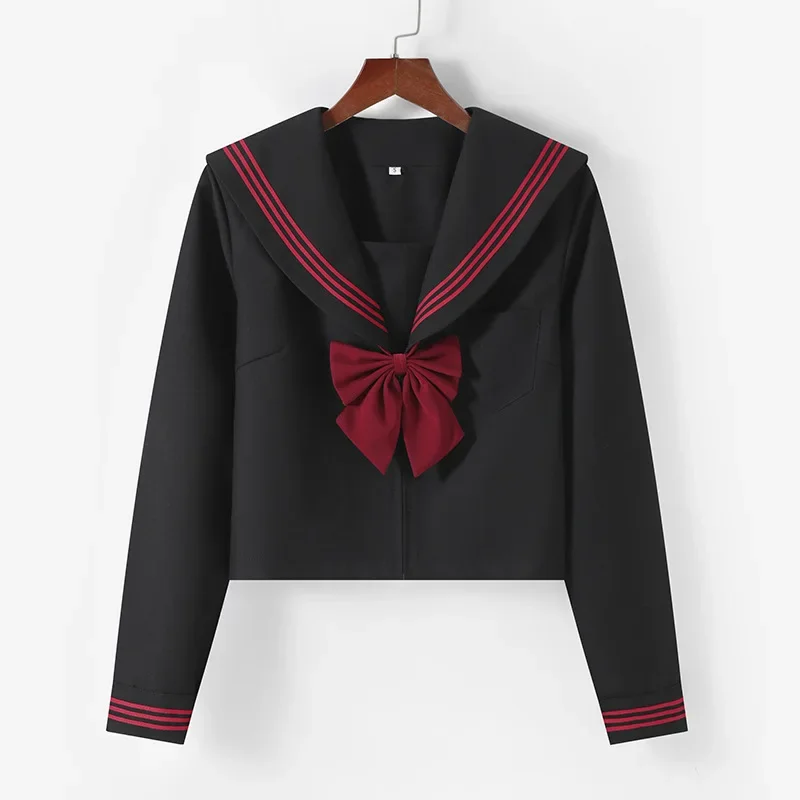 Schwarz orthodoxe College-Stil japanische koreanische Schüler Schuluniform jk Uniform Mädchen Anime Cosplay Seemann Anzug Klasse Top Röcke