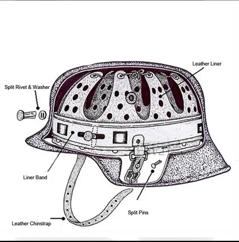 Casco histórico alemán M35 WW2 – Protector Motorcycle - imagen 5