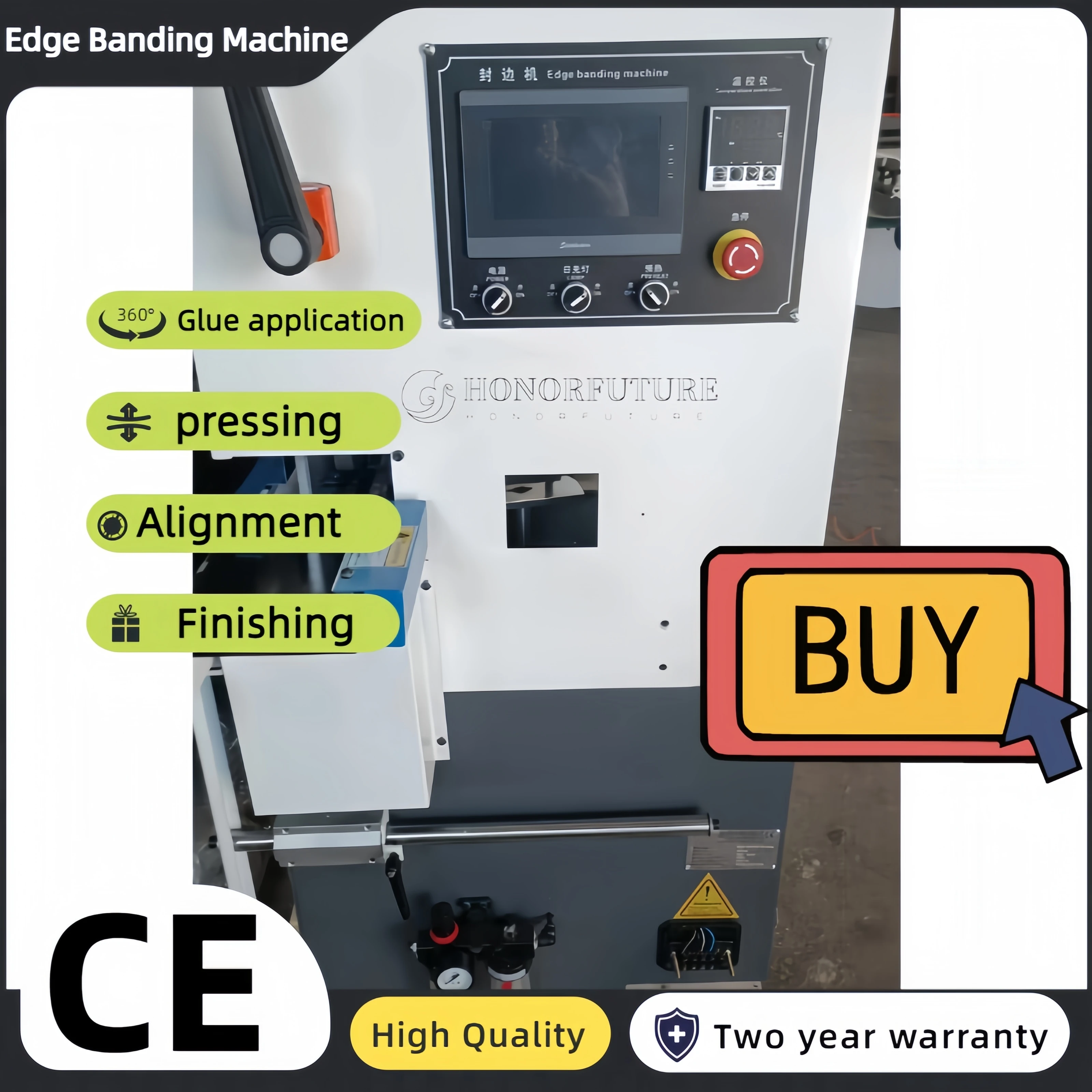 Professional Edge Banding Machine Professional Wood MDF PVC Strip Glue Bander with Scraping Buffing Straight Line High Quality