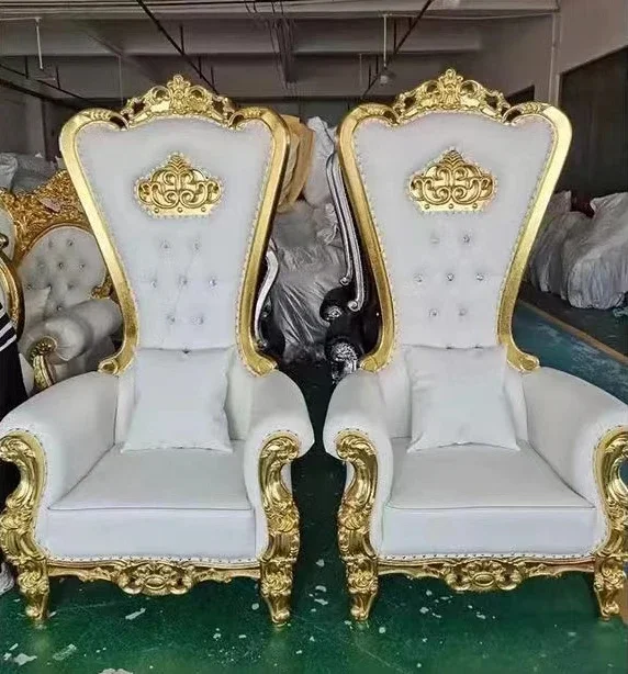 

exquisite craftsmanship Luxury Golden Royal Event King Seat Banquet Hotel Furniture Wedding Sofa