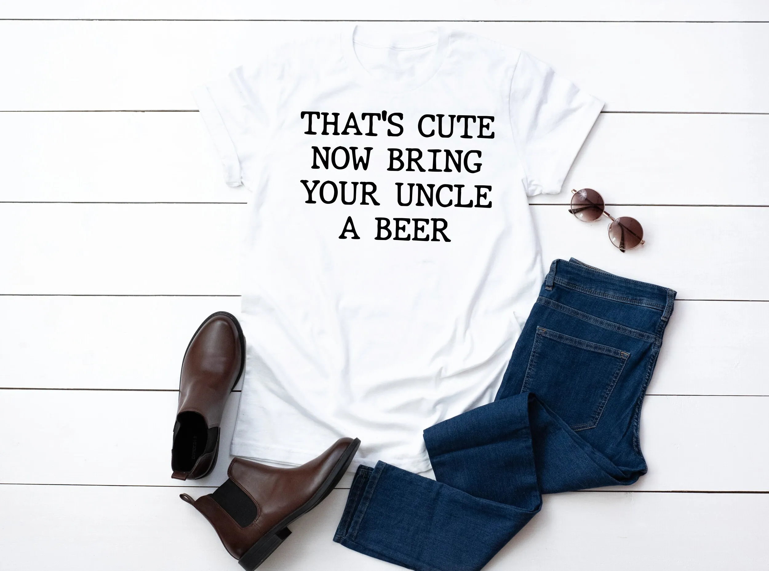

Bring Your Uncle A Beer T Shirt Funny Lover Drinking Cool