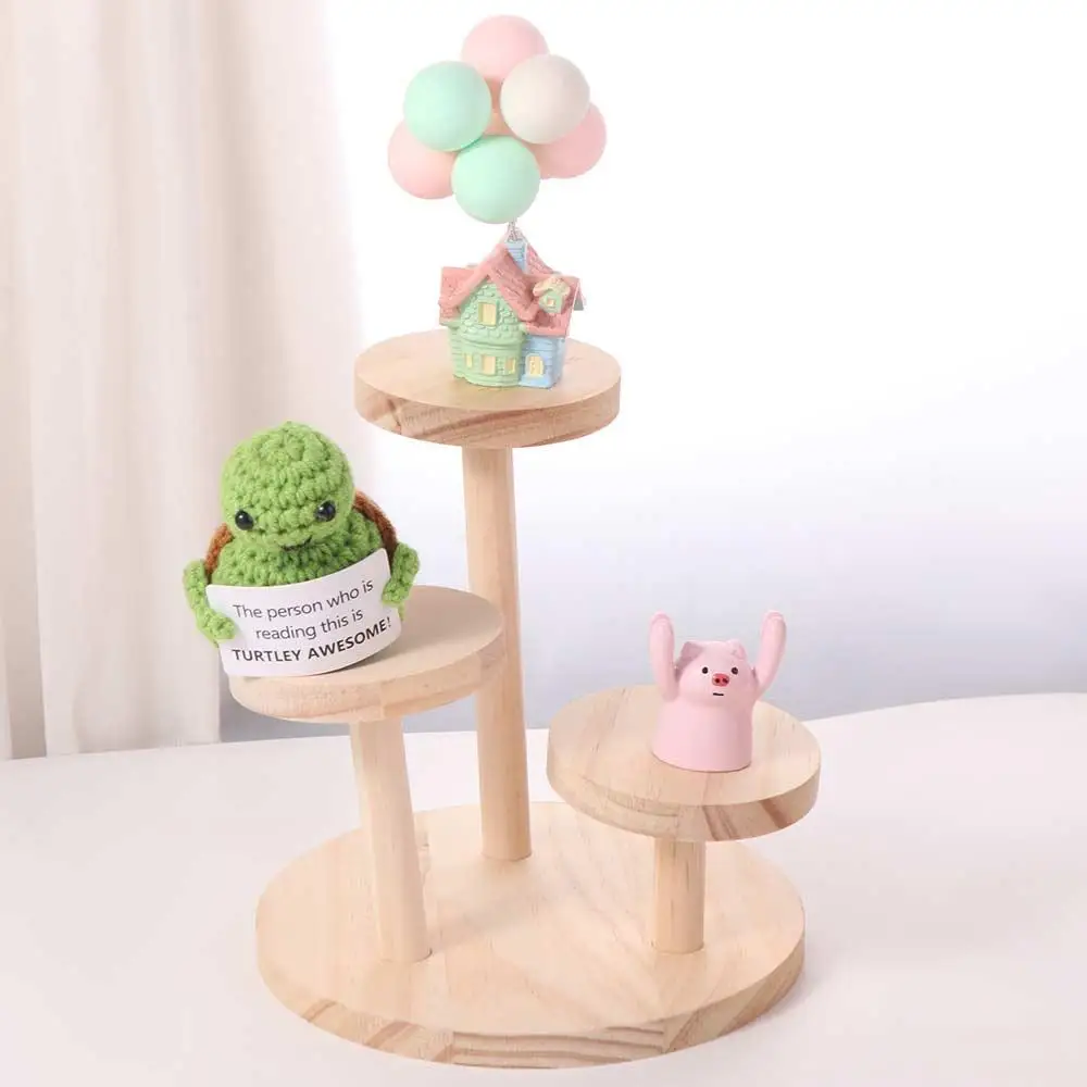 Duży drewniany regał ekspozycyjny o dużej pojemności, oszczędzający miejsce, z możliwością demontażu, na figurki lalek, modele, trwały, prosty.