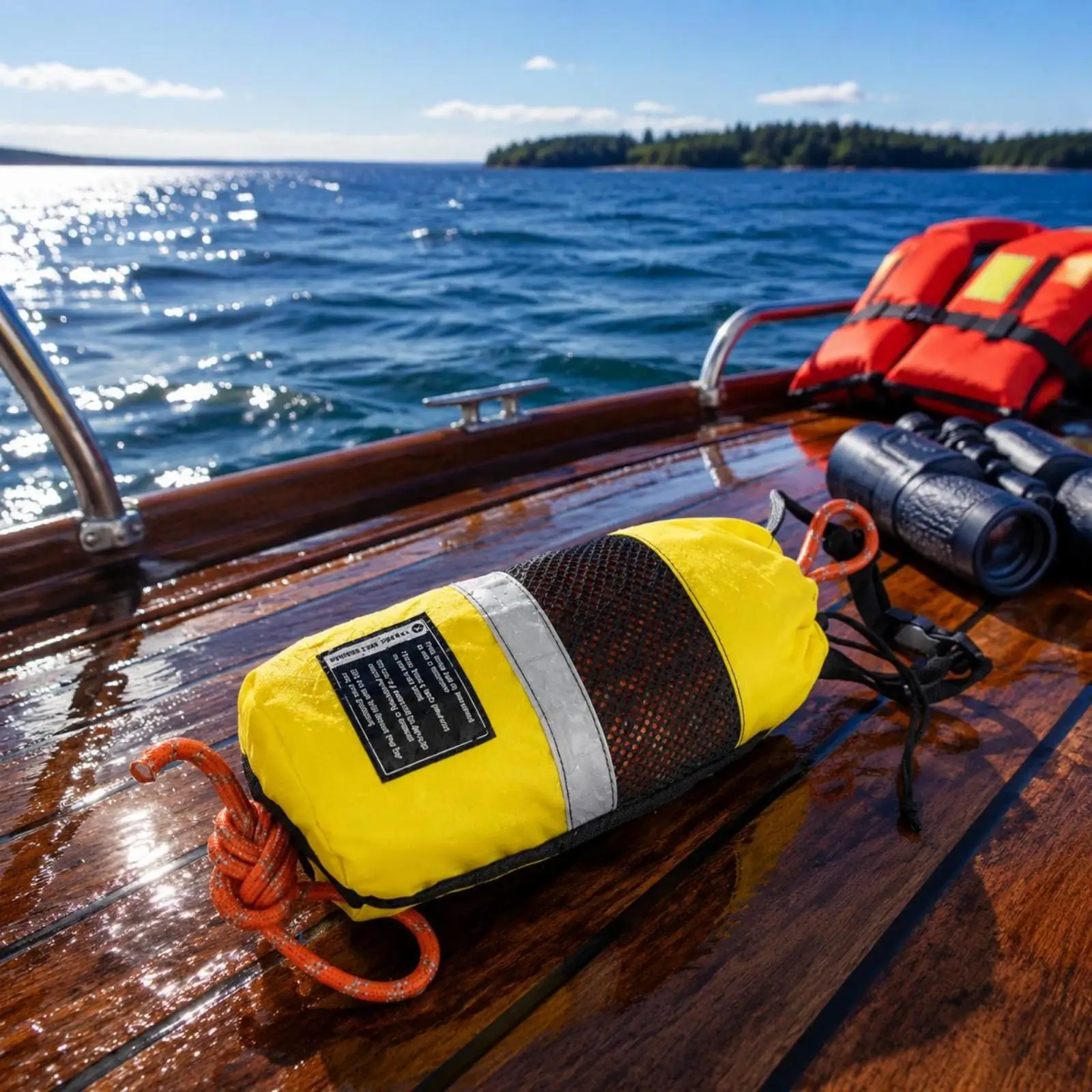Safety Throw Rope Water Safety Supply Floating Emergency Line Reflective Throw Bag for Boating Rescue Gear view 2
