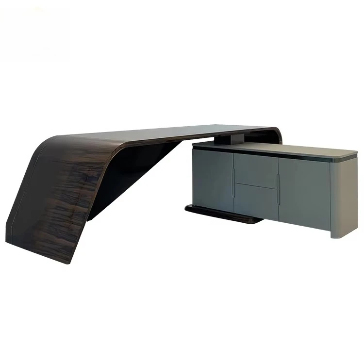 yh-Modern Design High-Level MDF CEO Manager Executive Office Table 2025 Latest L Shape Office Computer Desk-