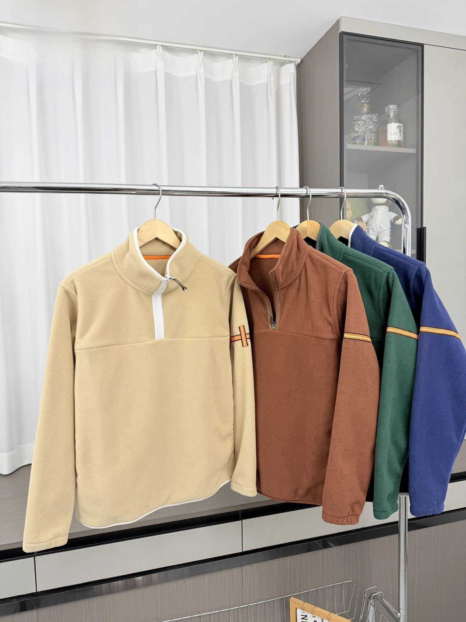 

Outdoor Mountain Series Thiened Warmth Men's Fce Lined Hoodie Base irt Couple's Sle f Zipper Casual Faion