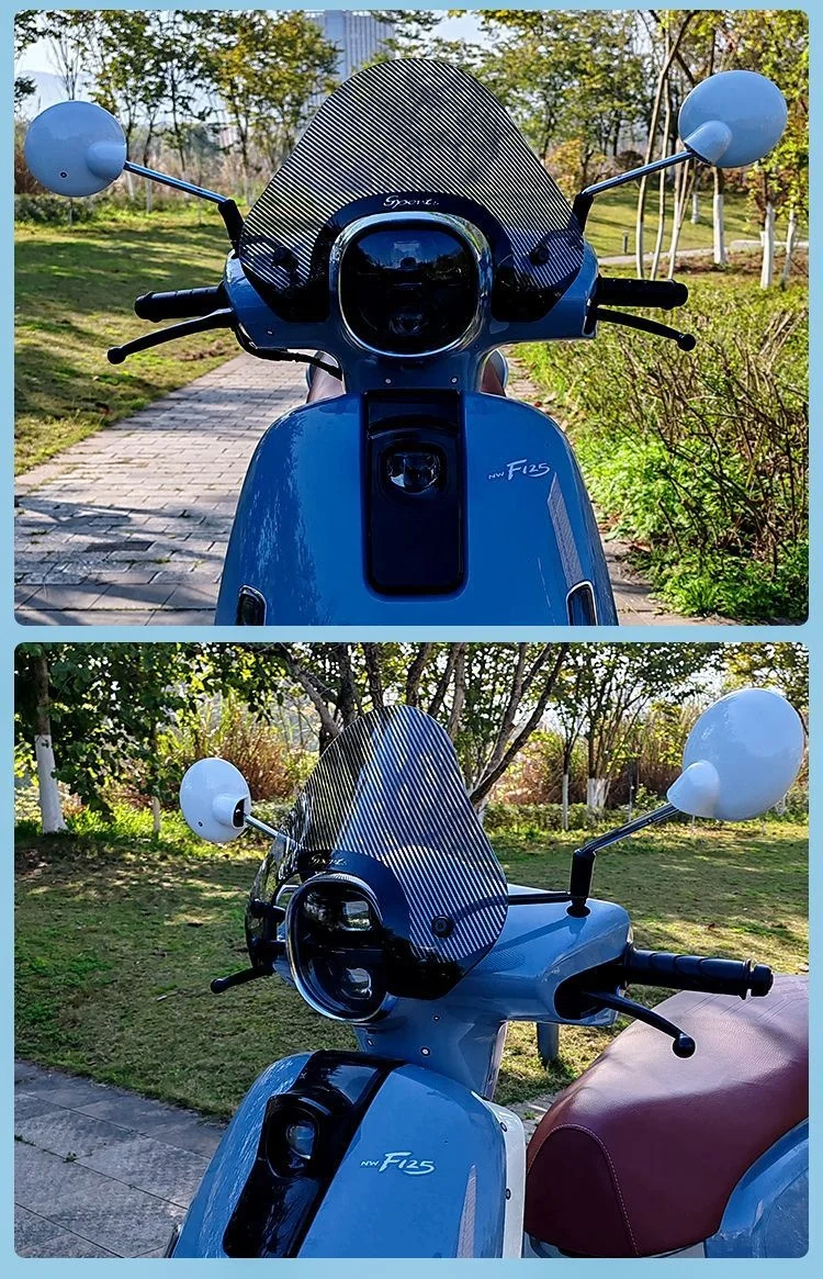 For  Wuyang  NWF125 Retro Windshield Glass, Thickened Front Fairing Wind Deflector, Mod Kit