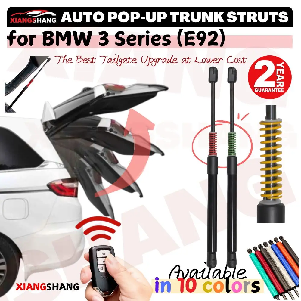 Auto Pop-Up Trunk Struts for BMW 3 Series (E92) Coupe 2006-2013 Without Spoiler Opening Gas Lift Supports with Springs