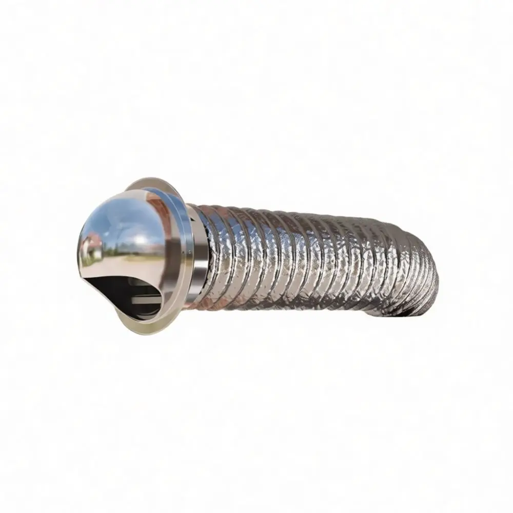 Round Stainless Steel Air Vent Grille Hood Weatherproof Pipe Cover Exhaust Outlet External Wall Ventilation Opening