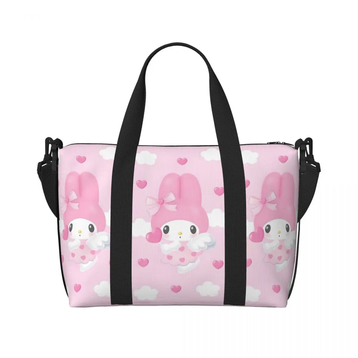 

Custom Melody Tote Bag Women Large Capacity Classical Anime Cartoon Movie Gym Beach Shoulder Travel Bag