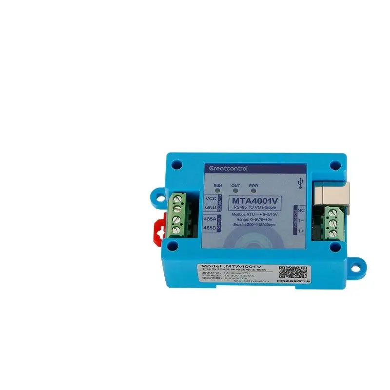 

Master station RS485 to 0-10V voltage instrument Slave station 485 to 0-5V voltage analog AO output MTA4001