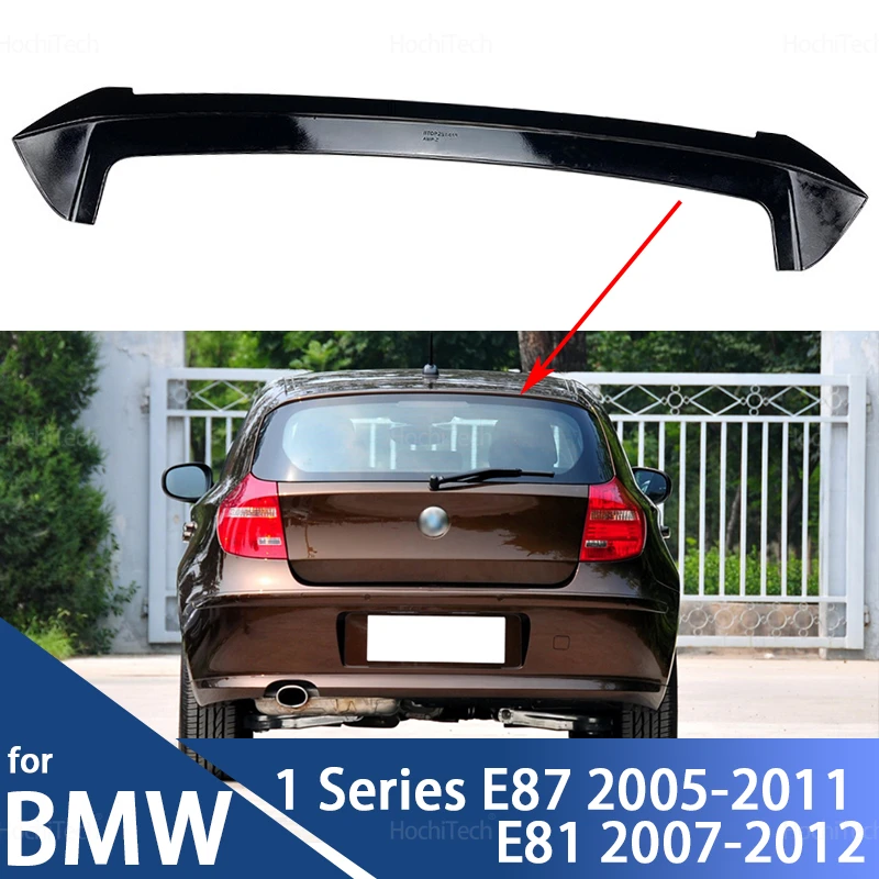 

Подходит для BMW 1 серии хэтчбек E81 E87 120i 118i 116i 2004-2011, спойлер на крышу заднего стекла, карбоновый черный комплект для модификации кузова