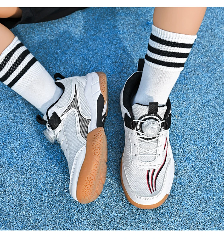 Atmungsaktive Tischtennisschuhe für Kinder Leichte Rutschfeste Outdoor-Badmintonsneaker Sporttrainingsschuhe für Jungen – Detail 9