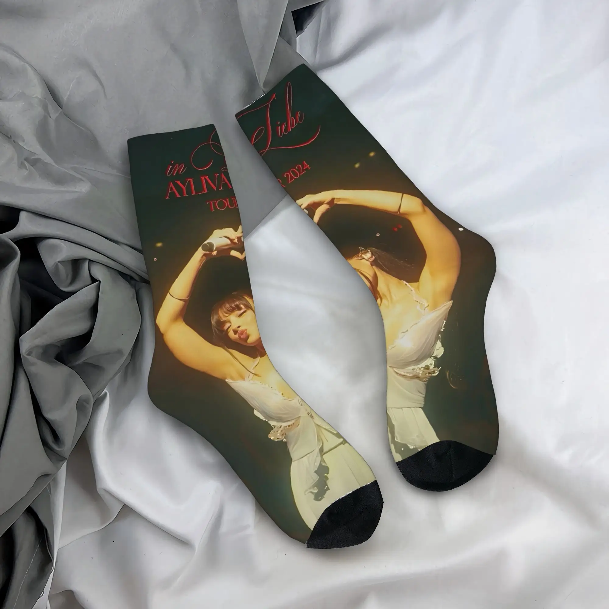 

Ayliva In Liebe Tour 2024 Concert Stockings Gothic Socks Unisex Men Soft Socks Autumn Outdoor Sports Design Anti Skid