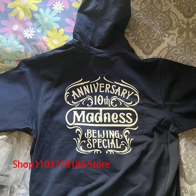 MDNS 10th Anniversary Limited Dark Blue Hoodie Sweatshirt Men Women Fashion Loose Streetwear Madness Hooded Pullover