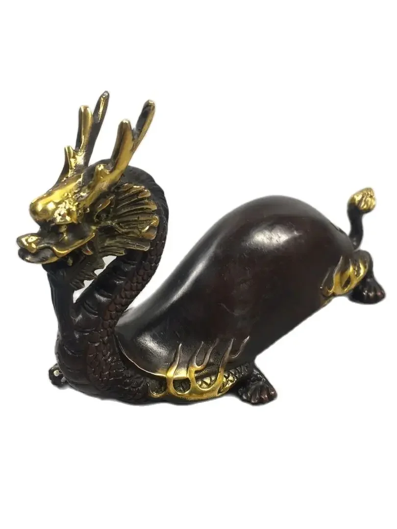 

Copper Gilded Longevity Dragon Turtle Retro Home Decoration Ornaments