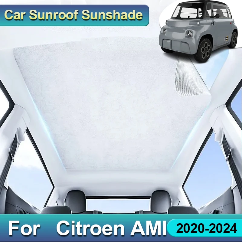 

Car Sun Visor For Citroen AMI Electric Car 2020 2021 2022 2023 2024 Accessories Sky Sunshade Electrostatic Adsorption Anti UV