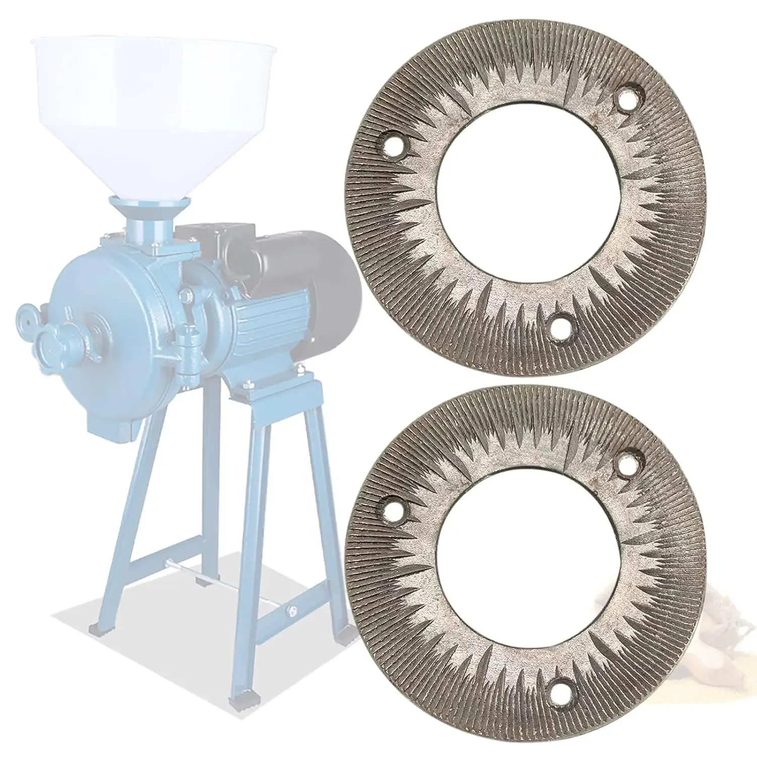 

2 Pcs Grinding Plates, Pair of Dry Grinding Disc, Dry Grain Grinding Machine Plates for 3000W 110V Electric Grain Mill,15cm