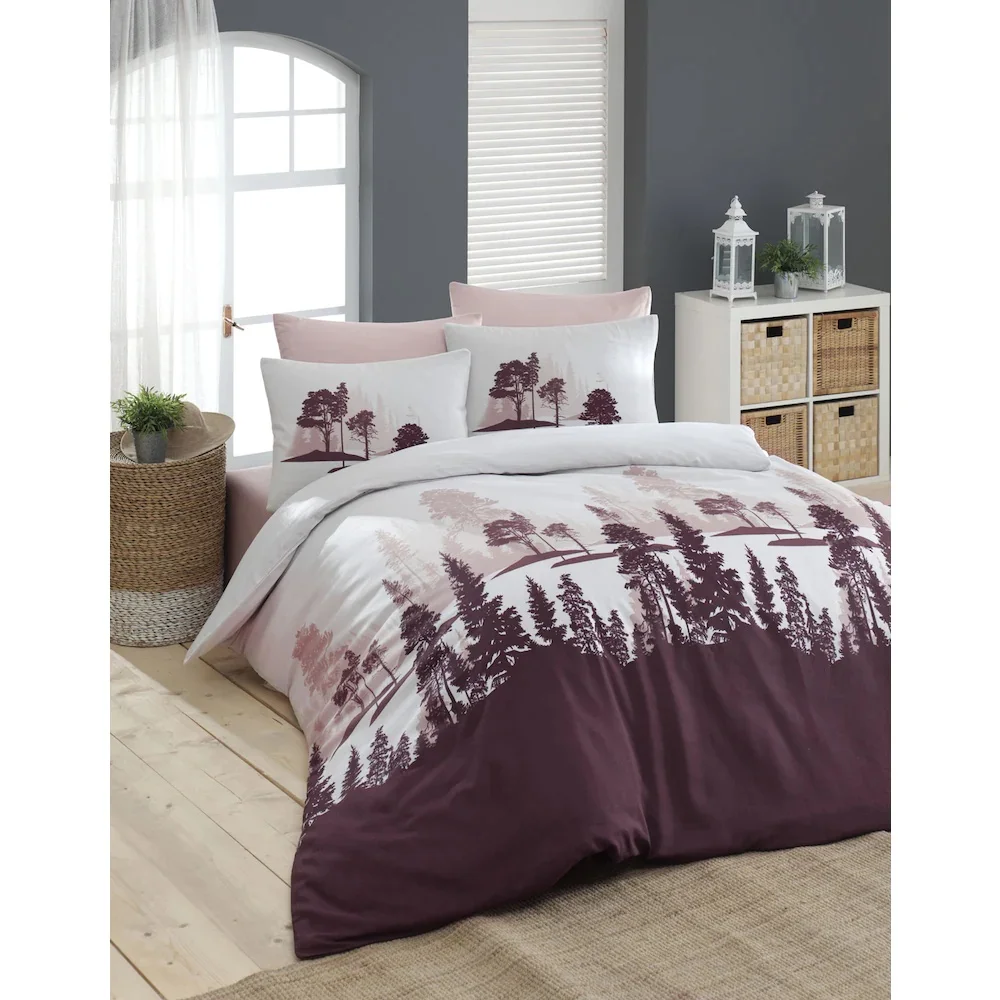 

Easy to Be Ironed Duvet cover set Double Personality Nature Burgundy