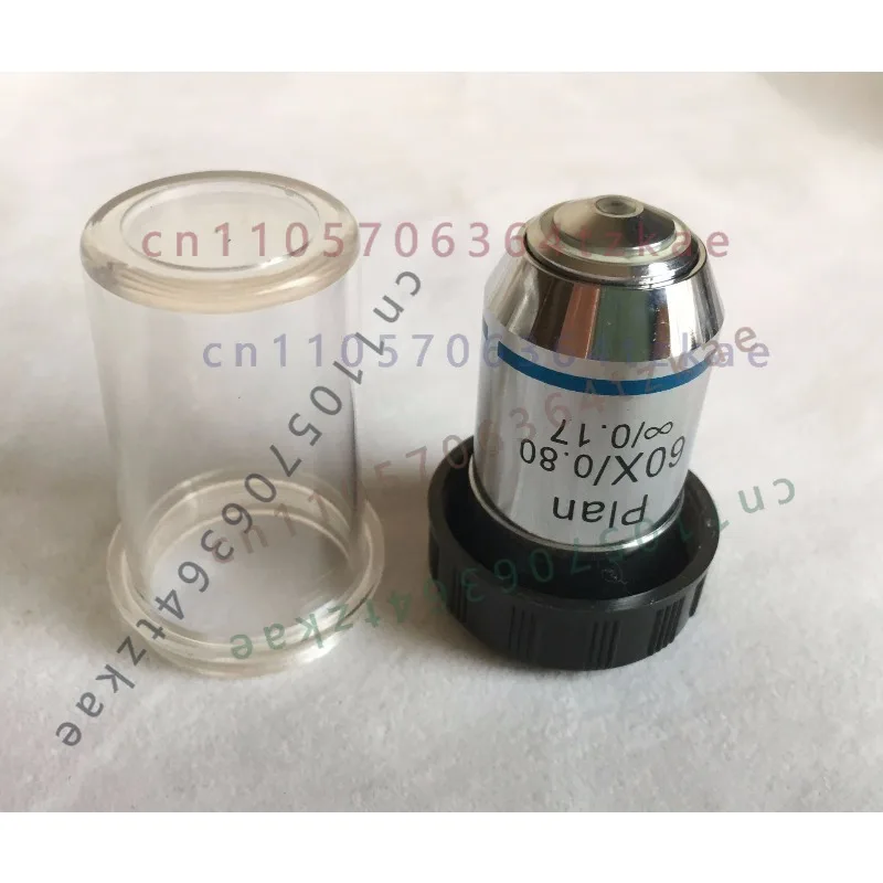 New 60X Infinity Plan Objective Lens DIN Standard Replacement Spare Part For Biological Microscope