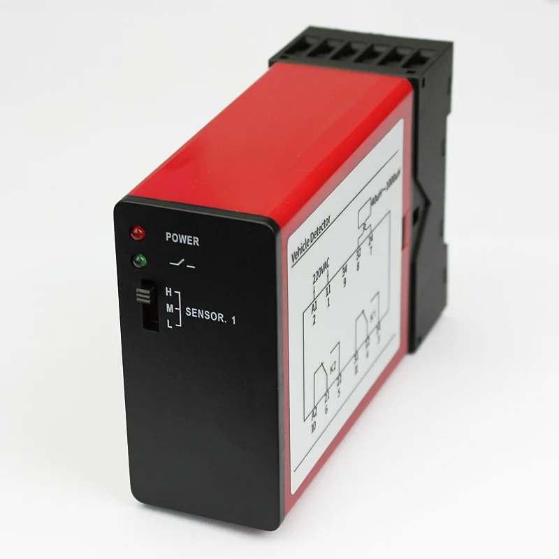 Single Channel Vehicle inductive loop detector Single Channel Sensor DC12V DC24V AC220V AC110V Optional