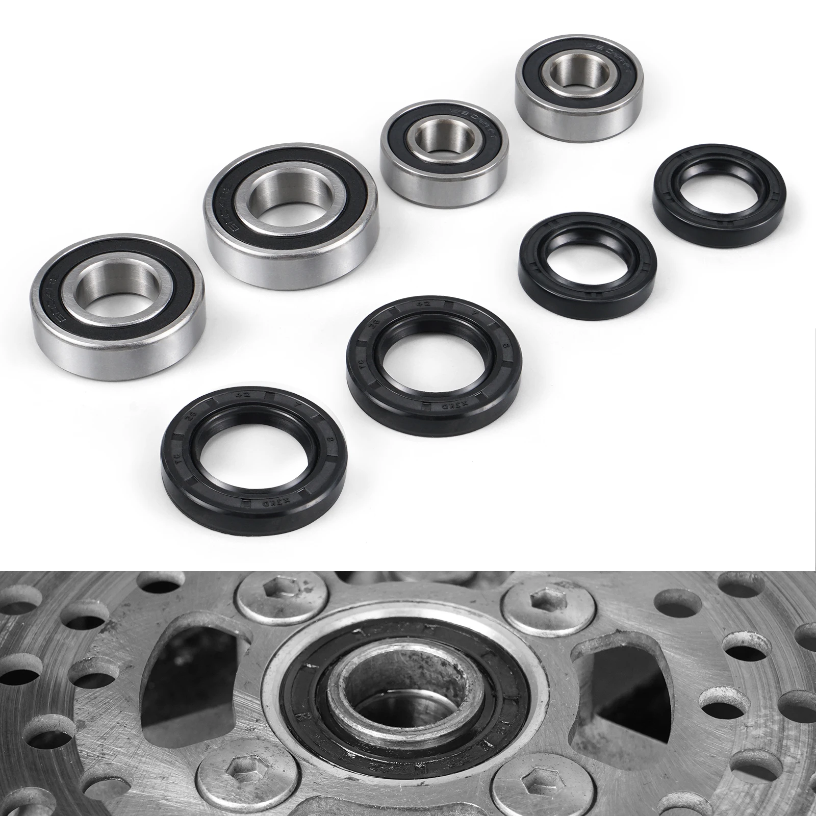 

ATV для Yamaha Raptor 700 2006-2024, комплект подшипников и уплотнений переднего колеса для Yamaha Raptor 700R 2011-2024 YFM700 YFM700R