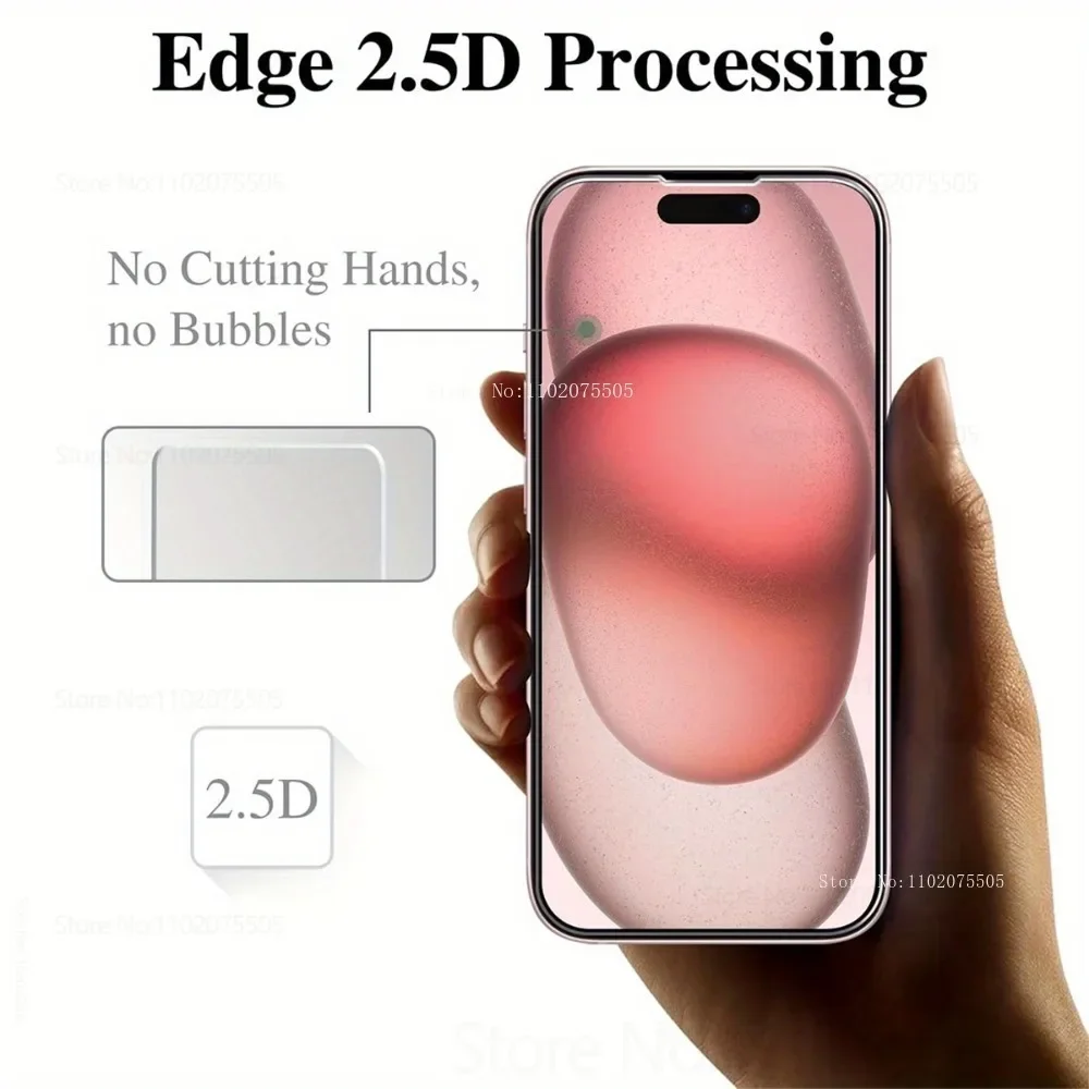 

4 шт., 9H защитная пленка с полным покрытием для iPhone 17 17 Promax 15 Plus 13 12 Mini закаленное стекло 16 Promax 17 Air 14 Promax