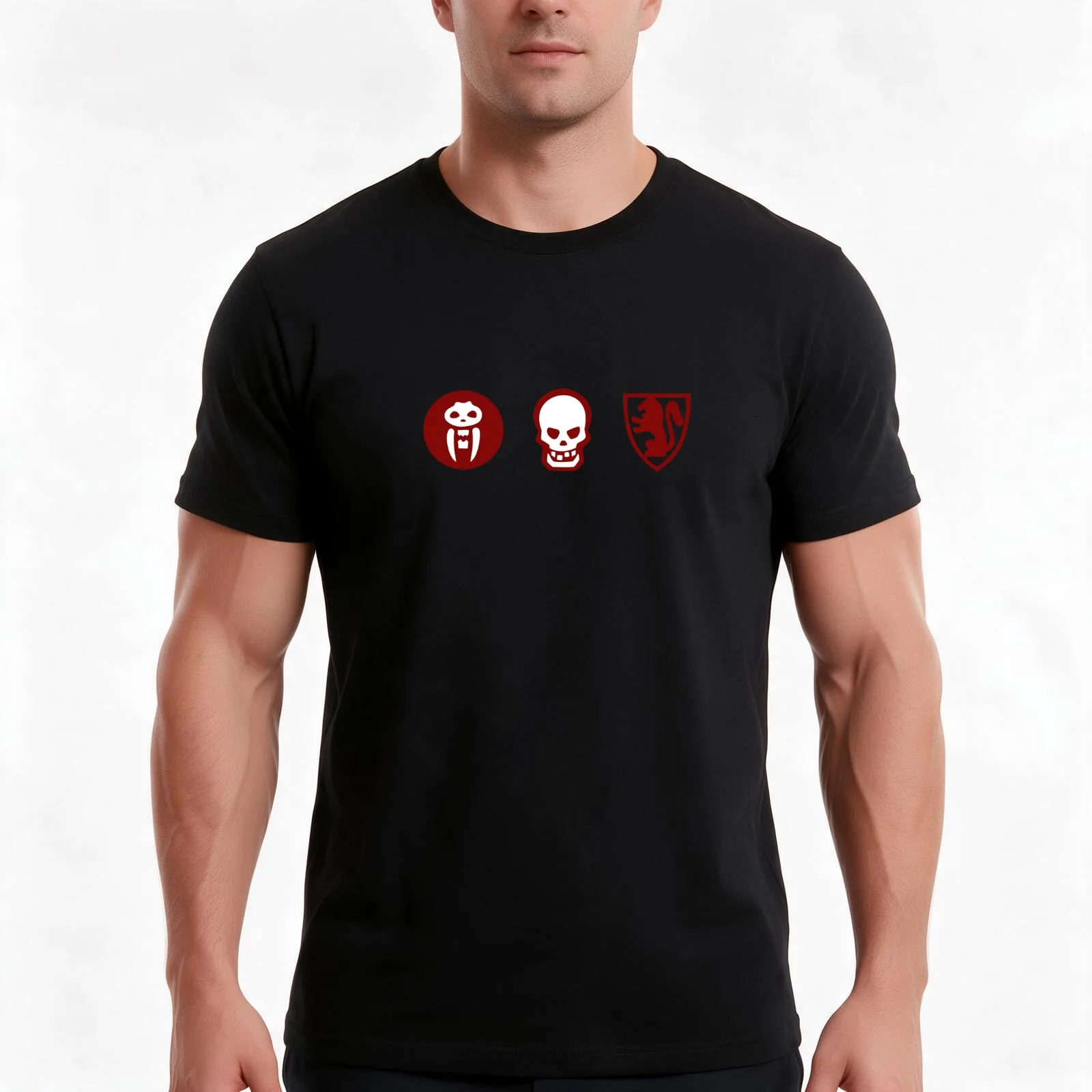 HEROQUEST DICE T-Shirt, Summer Casual Cotton Tee, Oversized Streetwear Tops, Vintage Graphic Print, Loose Fit Short Sleeve