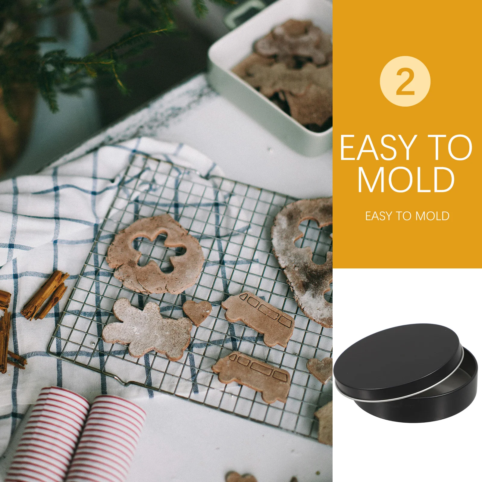 Caja de hierro de 6 uds., molde para galletas de azúcar, Mini cajas para postre de Halloween, golosinas de Chocolate, almacenamiento de lata portátil, moldes para pasteles, juegos
