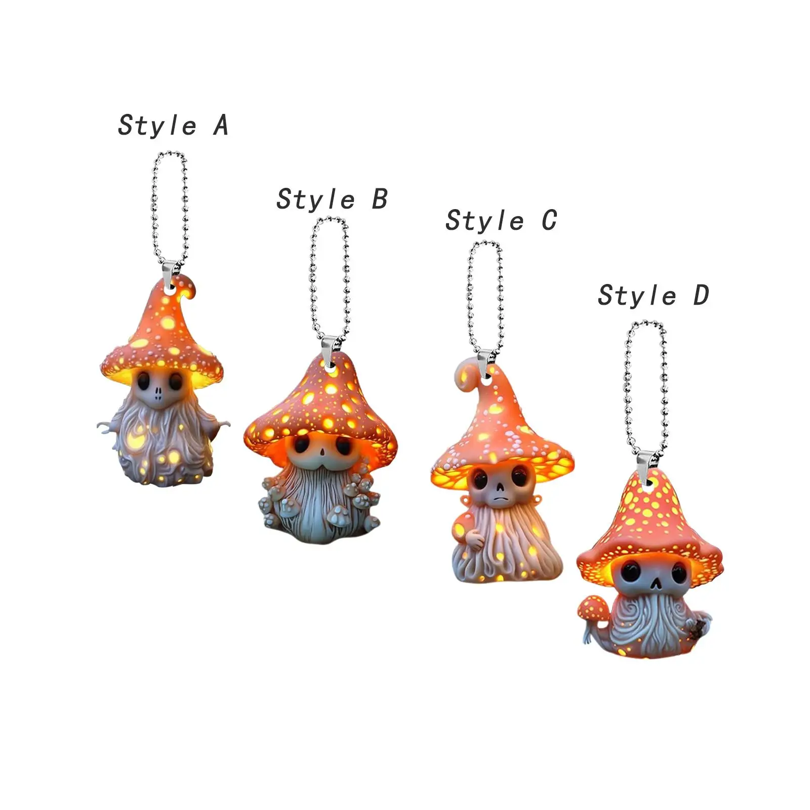 Rear View Mirror Hanging Ornament Mushroom Elf Backpack Pendant Decoration