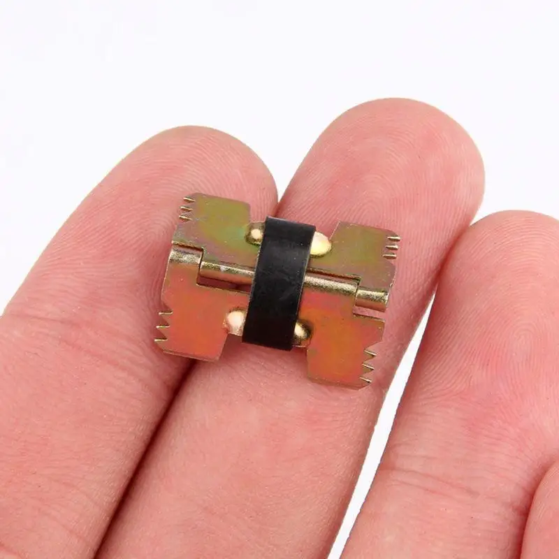 A2UD 10pcs 자체 잠금 미니 스프링로드 힌지 케이스 보석 나무 목재 안경