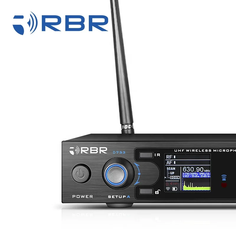 Rechargeable Handheld Design D733 Digital Professional UHF Wireless Microphone Mic System