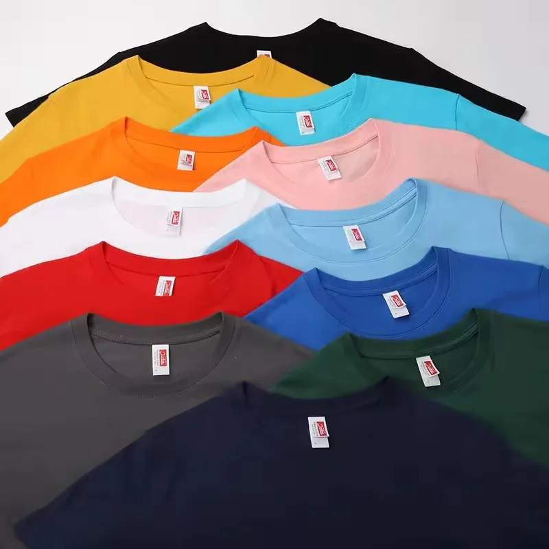 180 Grams Pure Cotton Short-Sleeved 100% Cotton Men's and Women's Short-Sleeved T-Shirt of High Quality, Large Size, Extra Large