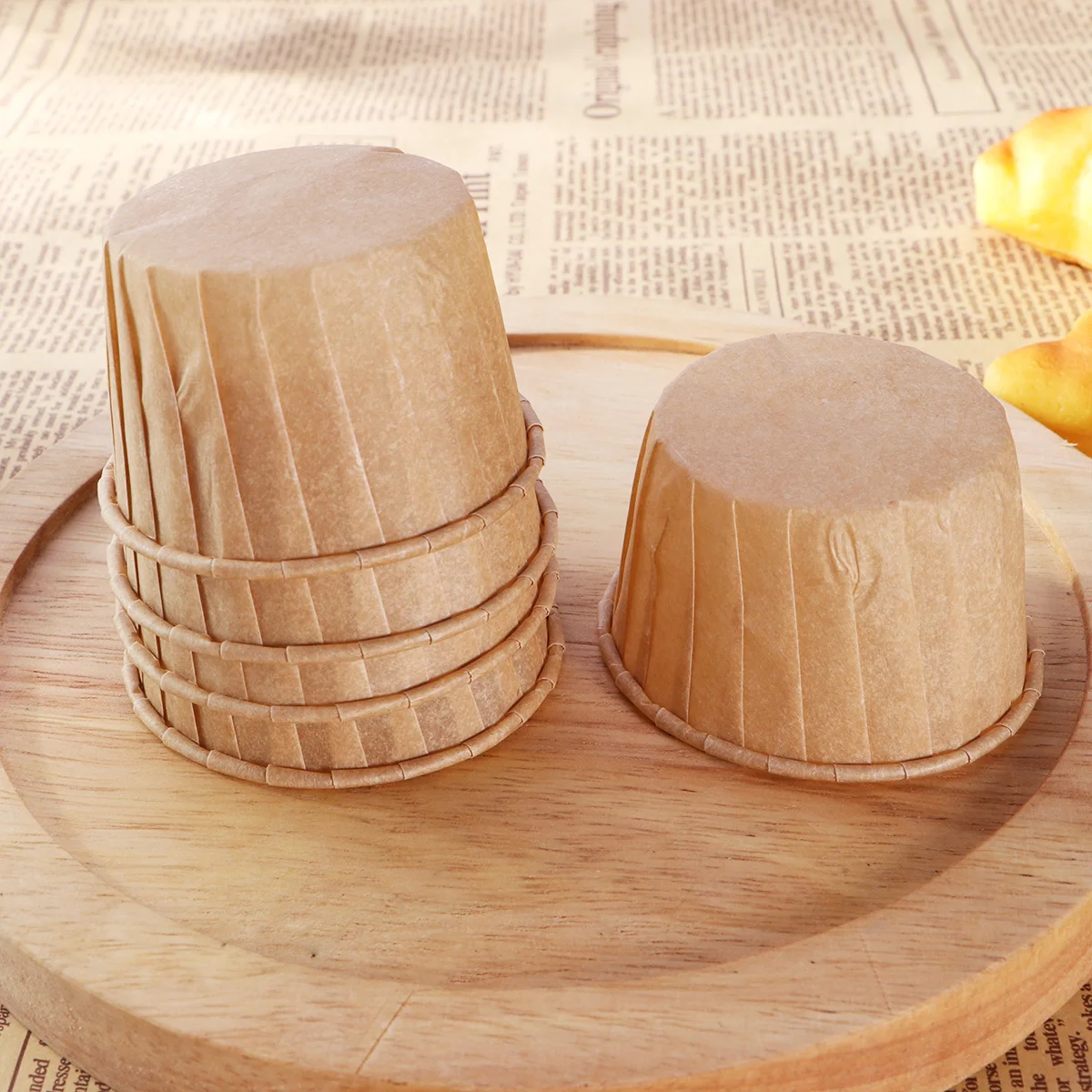 

100 Pcs Baking Cups Muffin Liner Paper Greaseproof Non Stick Oven Safe Dessert Chocolate Cupcake Maker Party Home Use