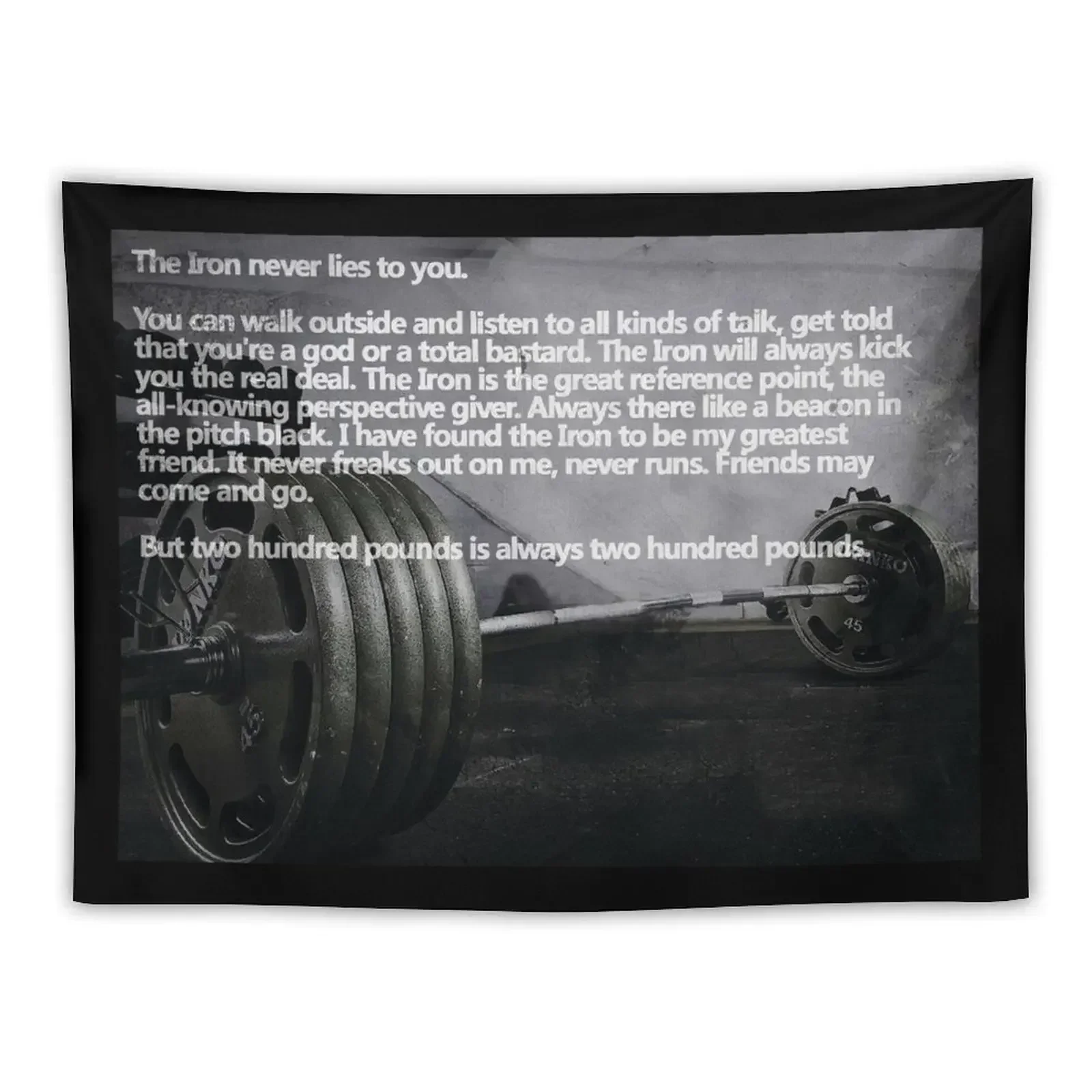 Bodybuilding Fitness Workout Inspirational Quote Tapestry Room Decor Carpet Wall Tapestry